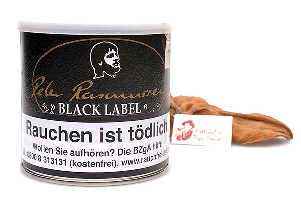 Peter Rasmussen Black Label Pipe tobacco 50g Tin Peter Rasmussen Black Label Pipe tobacco 50g Tin